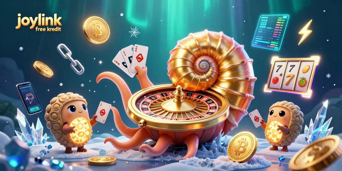 Spin the joylink free kredit roulette with vibrant 3D tokens and cards, immersing in crypto casino action.