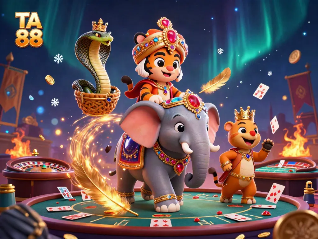 Experience gaming excitement at TA 88 with vibrant 3D scenes featuring a lively casino atmosphere.