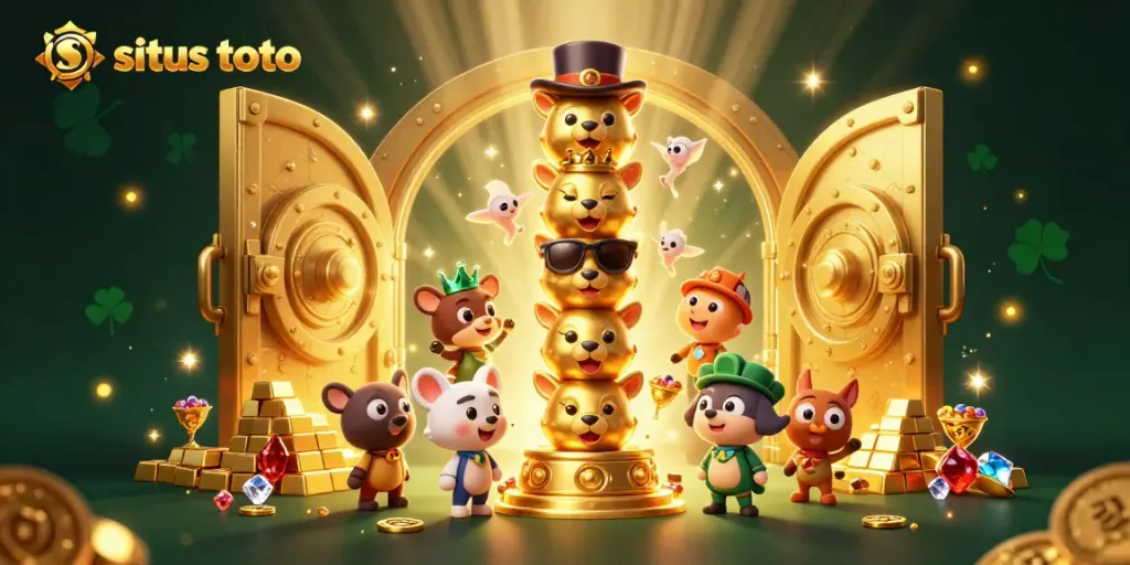 Spin to win at situs toto with golden treasures and lively totem characters!