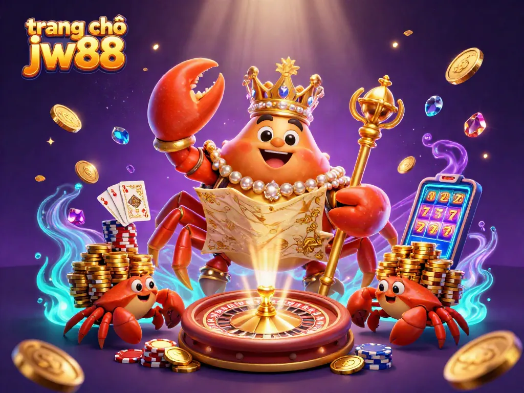 Experience excitement at trang chủ jw88 with a vibrant scene of gaming and treasure.