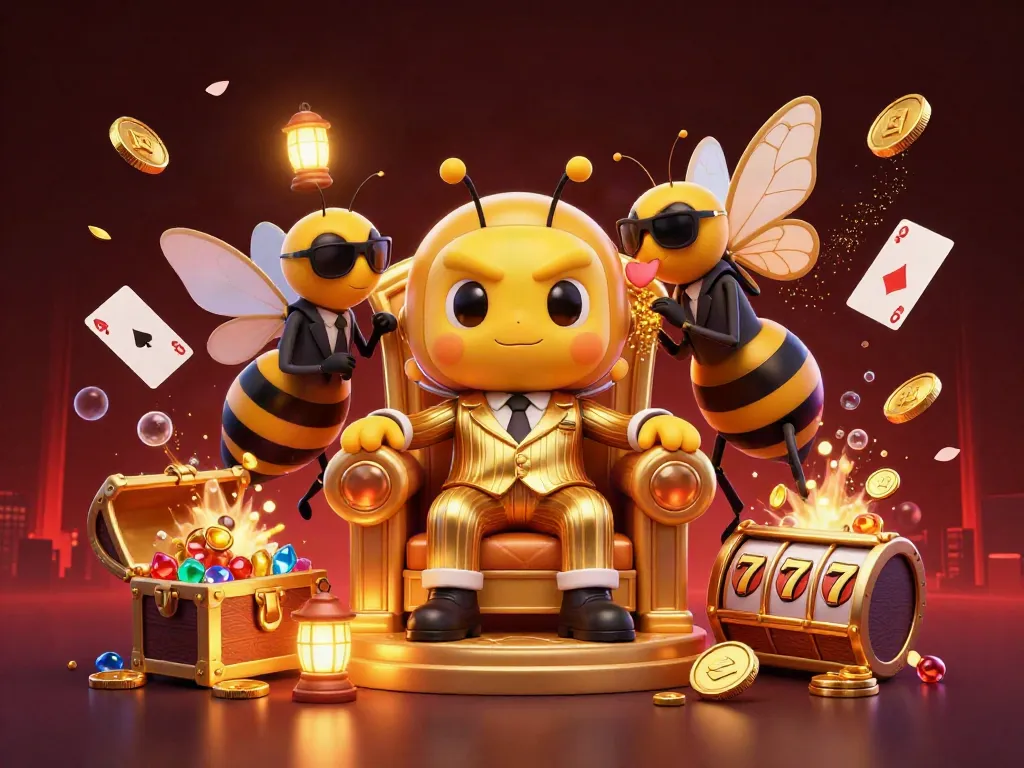 Experience the excitement at nhà cái trực tuyến uy tín with this vibrant 3D cartoon illustration of a buzzing casino ambiance.