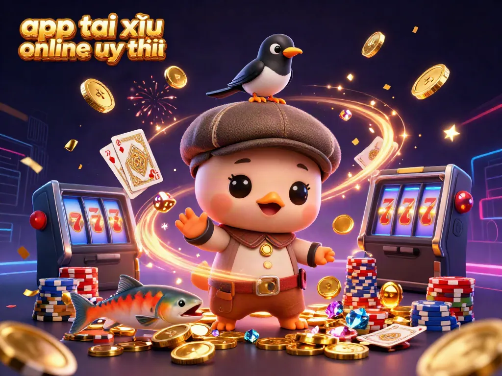 Play and win with the app tài xỉu online uy tín featuring Nessie and casino elements in a vibrant 3D illustration.