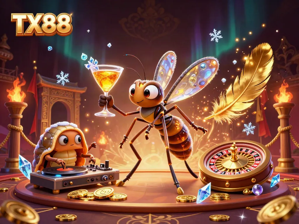 Join the action at TX88 Casino with vibrant characters and exciting gaming elements.