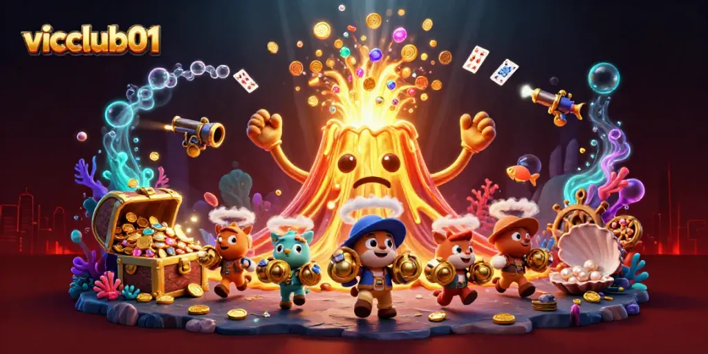 Experience thrilling wins with vicclub01 at the explosive golden volcano casino scene.