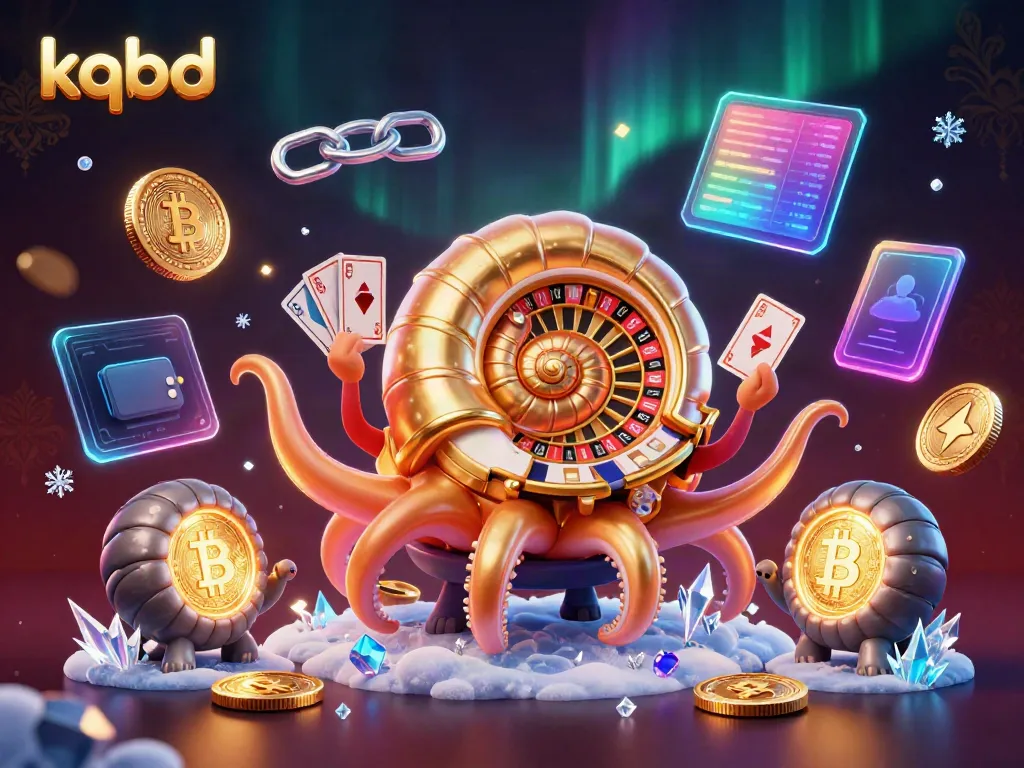 Experience kqbd live scores with 3D nautilus and glowing ammonite companions surrounded by vibrant crypto elements.