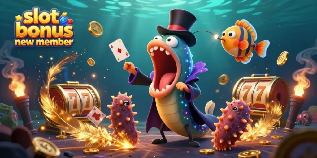 Engage with thrilling gameplay through slot bonus new member promotions featuring whimsical sea creatures.
