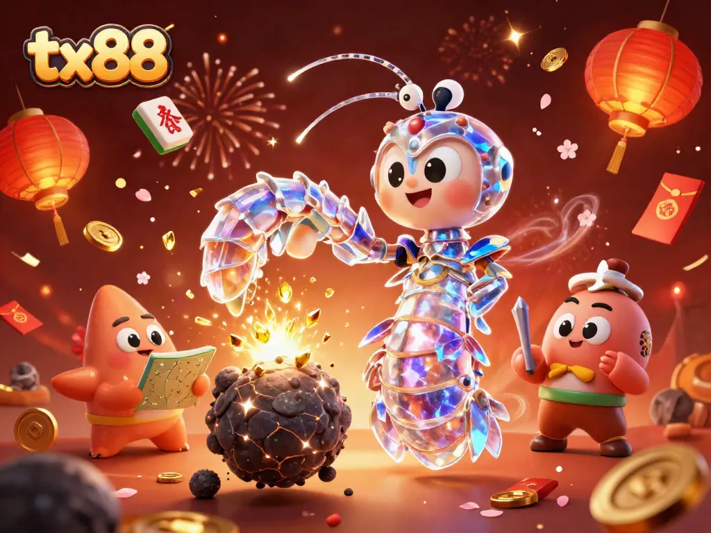 Experience winning moments with tx88 in a vivid casino scene filled with colorful elements and characters.