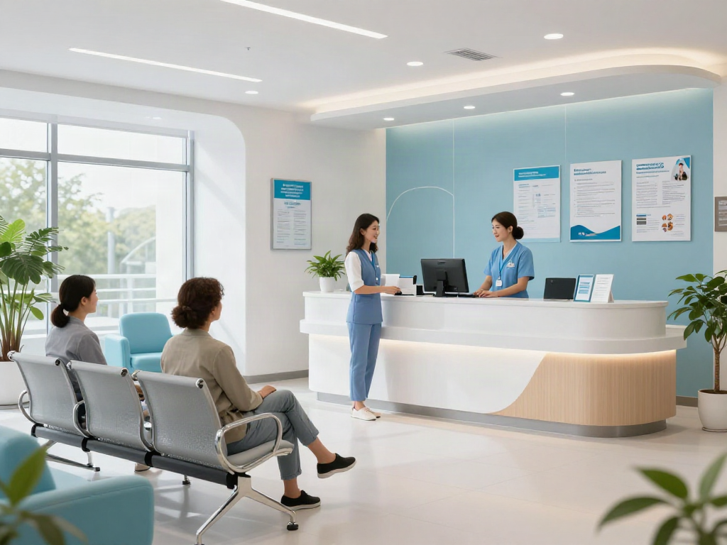 Link slot in a modern healthcare setting, featuring compassionate doctor consultation and patient care at a health clinic.