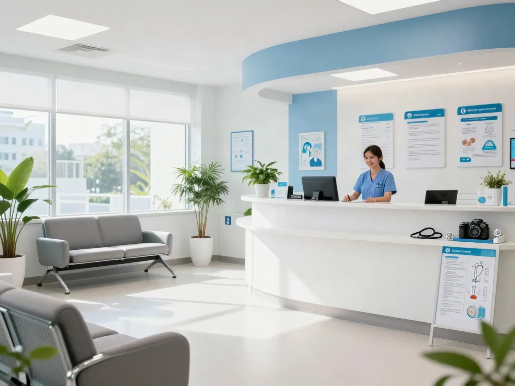 Situs gacor healthcare environment with professional medical services, showcasing patient care in a modern health clinic.