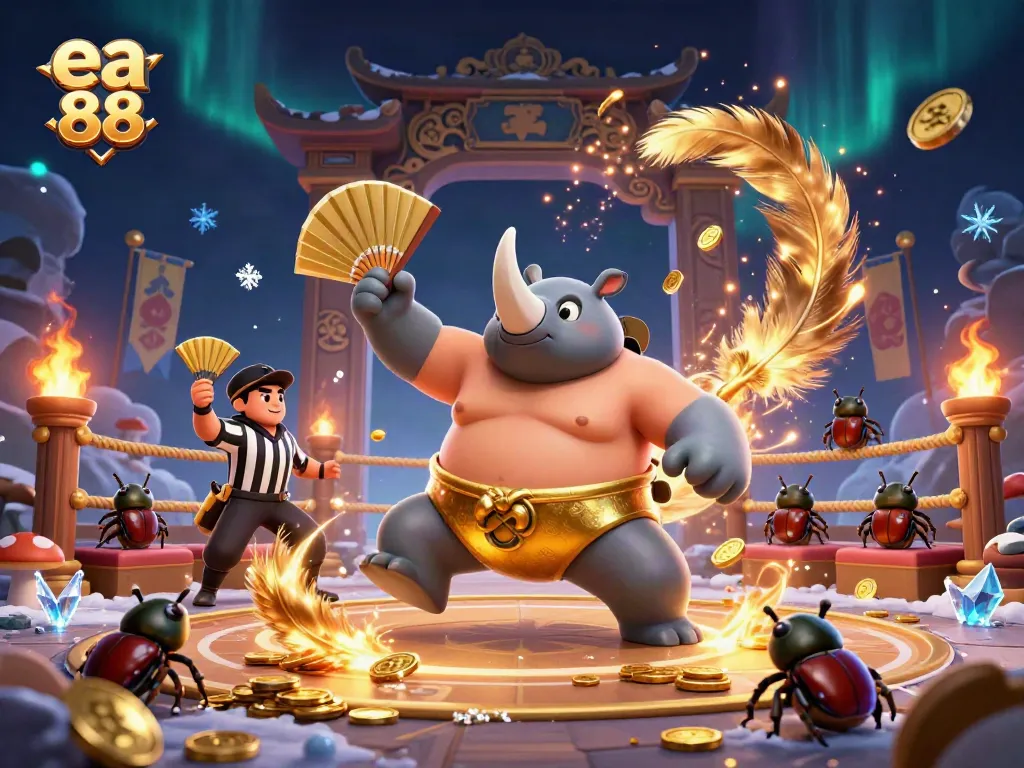 Experience thrilling gaming action at ea 88 with dynamic beetle champions in a vibrant casino arena.