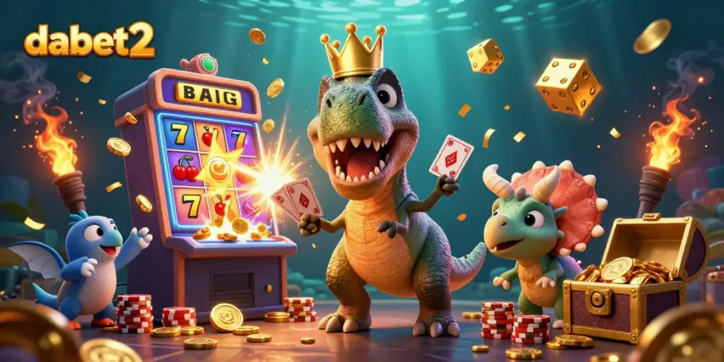 Experience thrilling slots and jackpots with dabet2 in this vibrant 3D casino adventure.