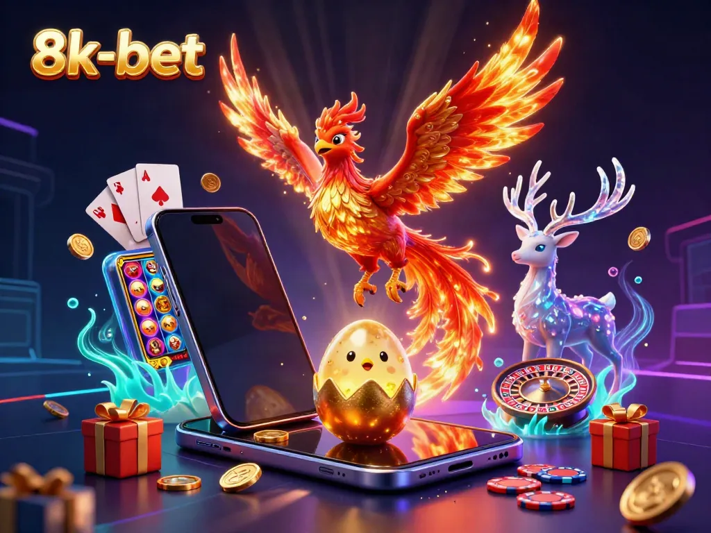 Experience the thrilling 8k-bet casino adventure with stunning visuals in this vibrant illustration.