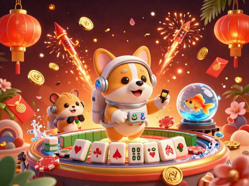 Experience the thrill of gambling with link five88 in a vibrant casino scene featuring a space-setting and friendly characters.